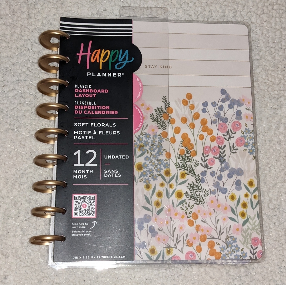 Happy Planner 9-Disc Undated 12 Months Floral Planner